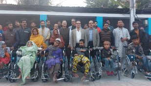 Taradevi Foundation distributes wheelchairs, winter clothes, IPS in Chuadanga