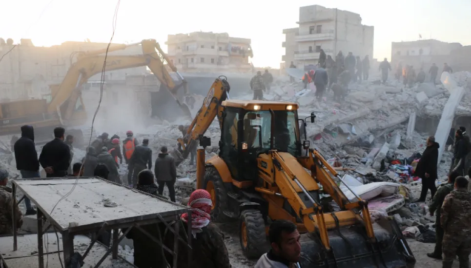 10 killed in building collapse in Syria's second city