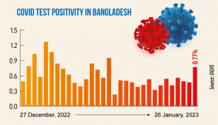 Covid: Daily infection rate at 0.77%