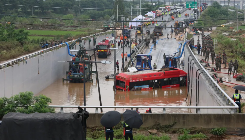 Heavy rains, flooding leave 33 dead in South Korea