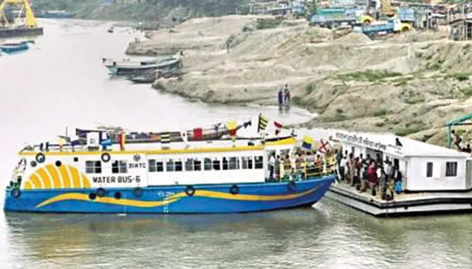 Waterbus sinks in Buriganga 