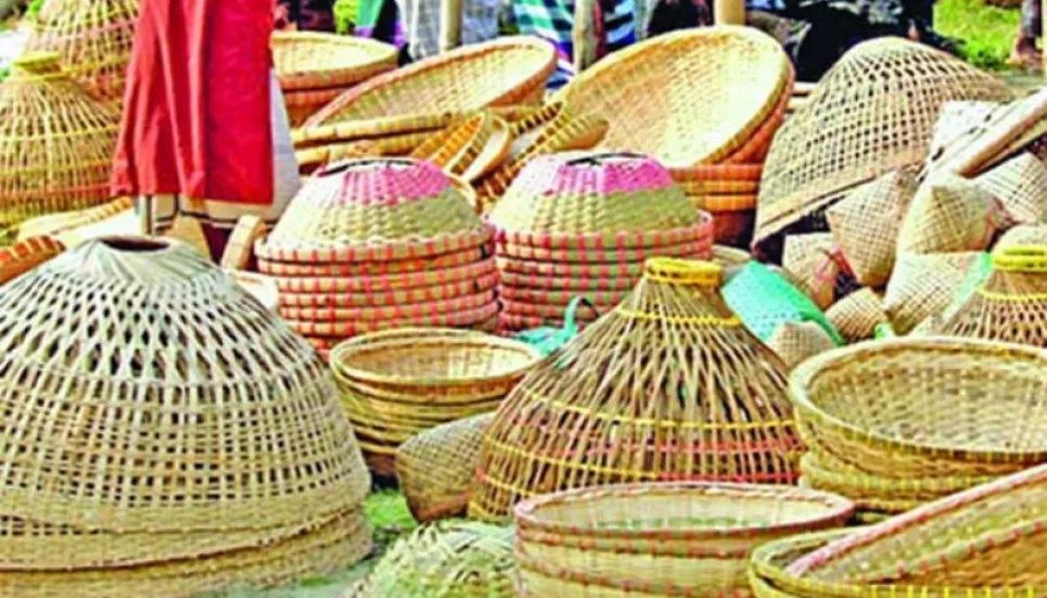 Bamboo-made handicrafts becoming popular in Narsingdi