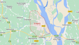 40 metres of spur dam in Sirajganj washed away