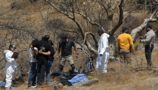 Mexico police find 45 bags with human body parts in ravine