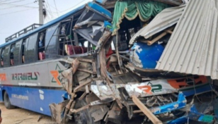 30 injured as speeding bus crashes into market