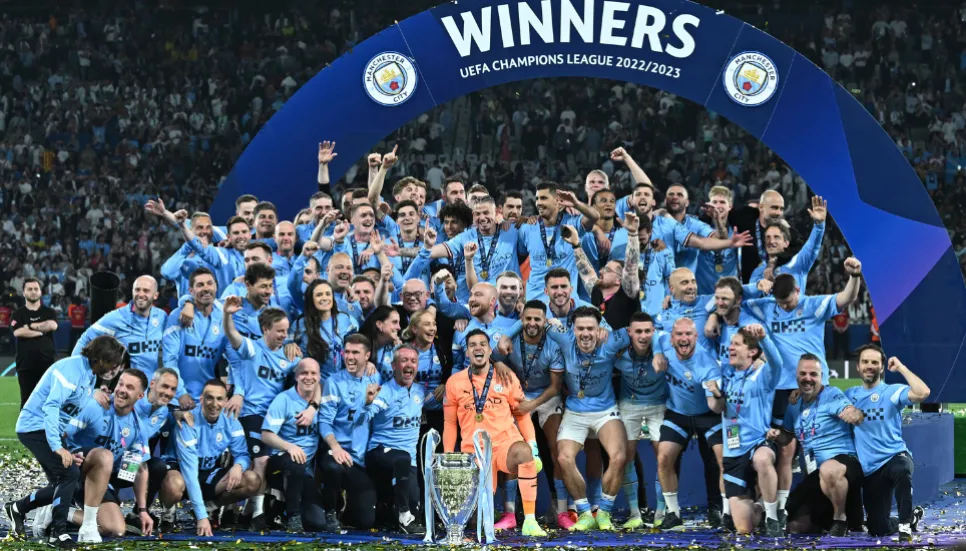 Manchester City win first Champions League title