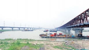 62% work of Bangabandhu railway bridge completed
