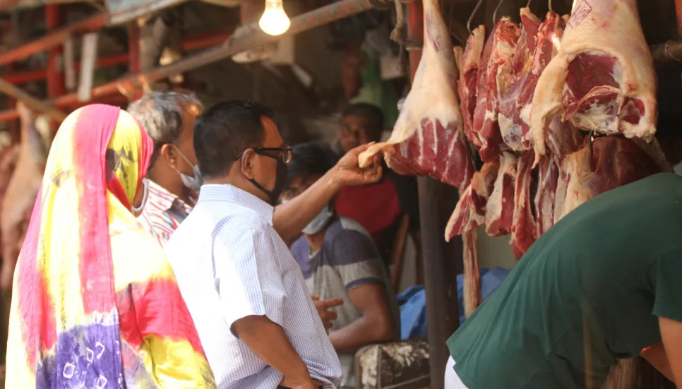 Beef price higher by up to Tk50 per kg in a month