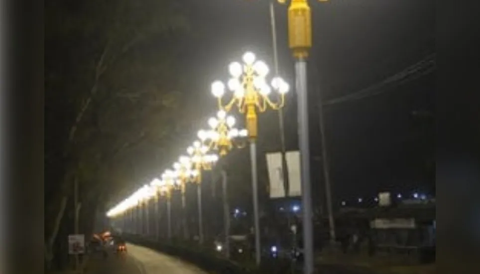 Rajshahi city gets one more illuminated street