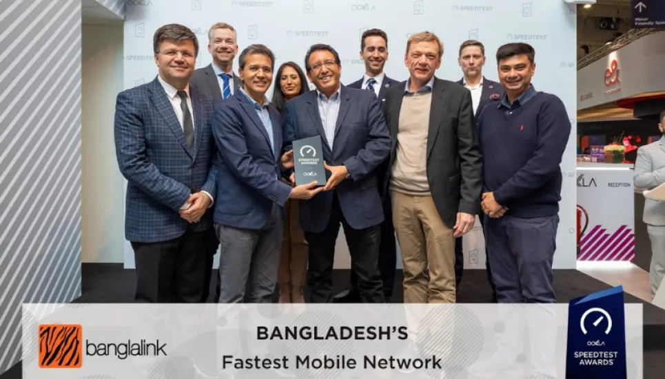 Banglalink wins ‘Ookla Speedtest Award’ for 6th time