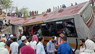 19 killed as bus falls into ditch in Madaripur