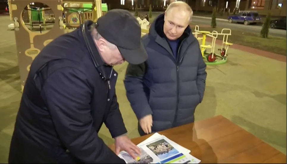 Putin visits Mariupol in first trip to occupied territory