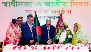 PM, president-elect attend reception at Bangabhaban