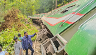 Sylhet’s rail link with rest of the country snapped again