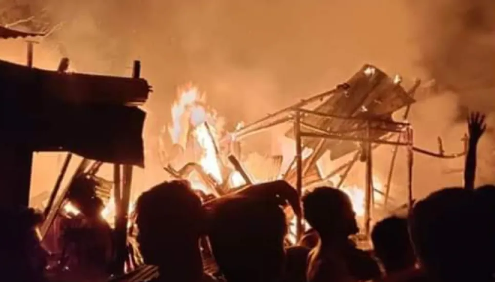 Fire guts eight shops in Rangamati