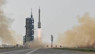 China launches mission with 1st civilian to space station