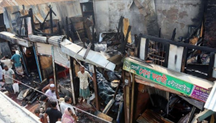 Fire guts nine shops in Gopalganj