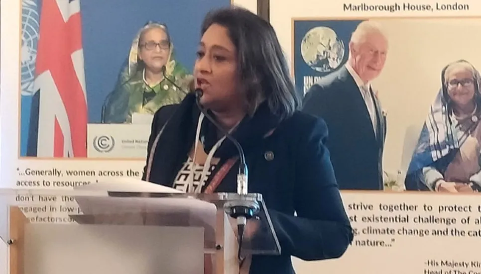 Saima Wazed for a dedicated climate, mental health resilience day at the COP28