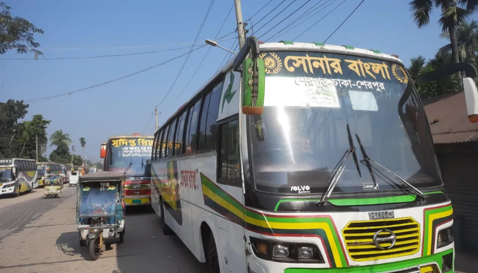 Sherpur-Dhaka bus services suspended