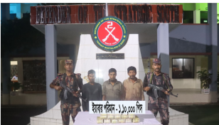 3 drug peddlers held with 1.10 lakh Yaba in Teknaf border