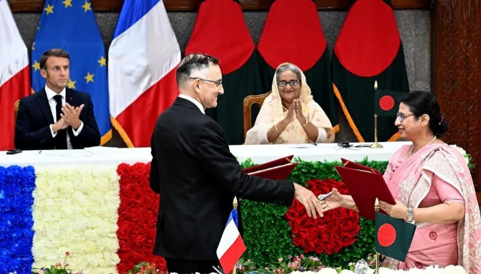 Dhaka, Paris sign two MoUs