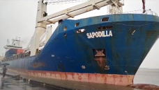 Ship carrying RNPP machinery docks at Mongla