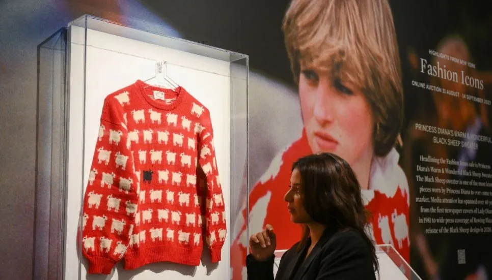 Diana's 'Black Sheep' sweater sells at auction for $1.1m