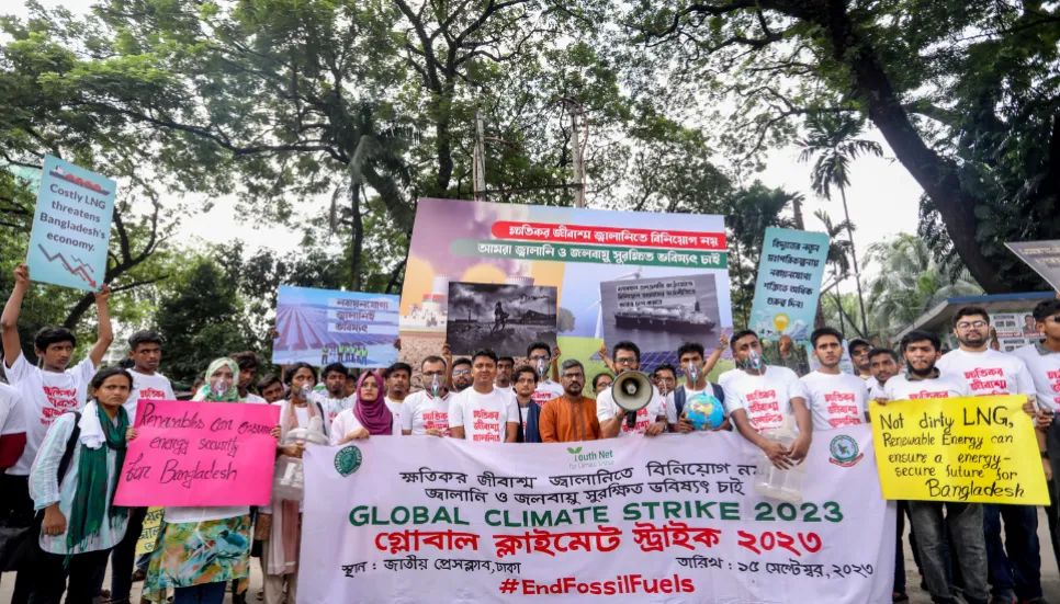 Bangladeshi youth activists call for end to fossil fuel financing