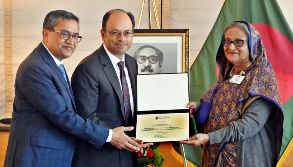 PM honoured for community clinic model in Bangladesh