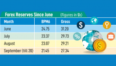 Forex reserves stand at $21.45b