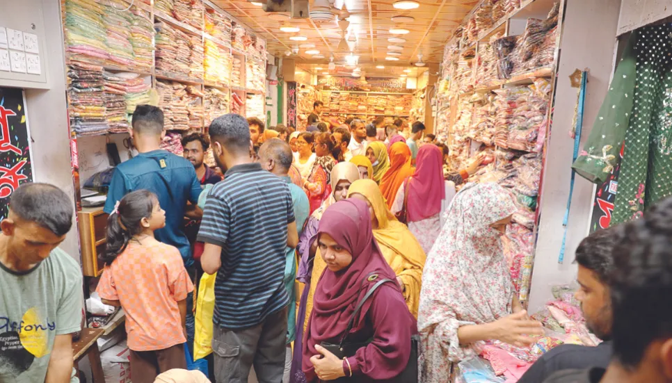 Eid shopping frenzy grips New Market