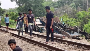 2 die as train hits truck while crossing rail track in Feni