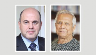 Russian PM greets Chief Adviser Prof Yunus