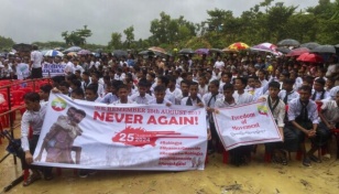 Rohingya refugees demand safe return to Myanmar 