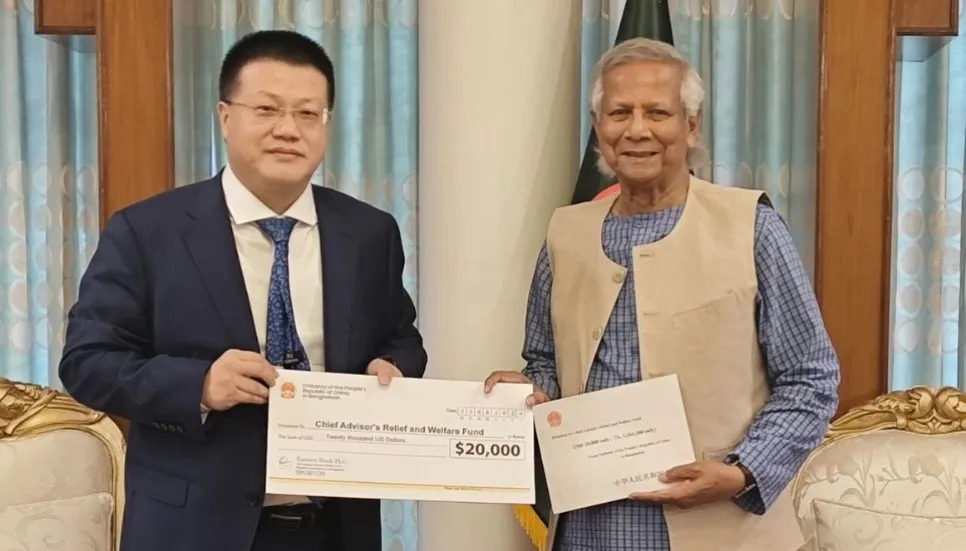 Ambassador Yao voices solicitude to CA Yunus on floods