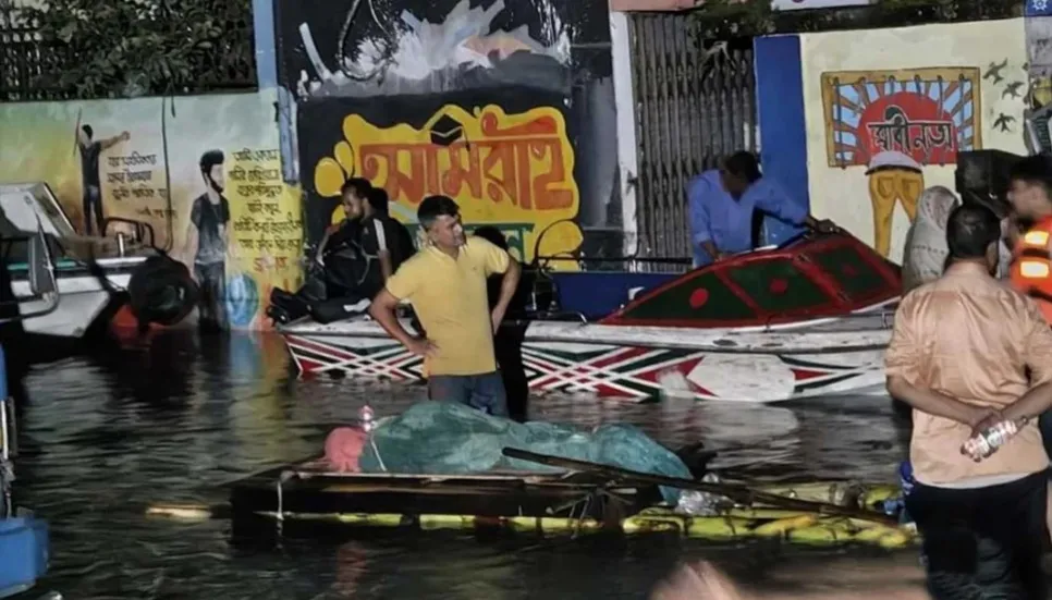 Families in Feni sending dead bodies on makeshift rafts