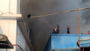 Sock manufacturing factory catches fire in Gazipur