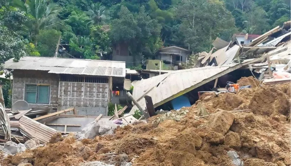 Quake halts search at Philippines landslide disaster site