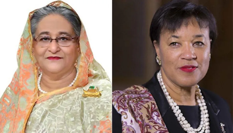 Patricia Scotland congratulates Sheikh Hasina on re-election