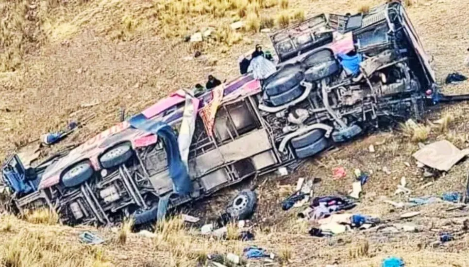 At least 26 dead in Peru after bus plummets into ravine