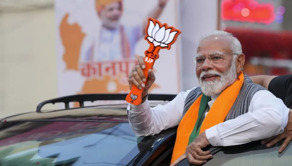 Modi's BJP leads 38.1%, three-quarters of votes counted