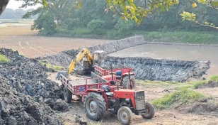 Arable lands become barren due to topsoil extraction in Kaliganj