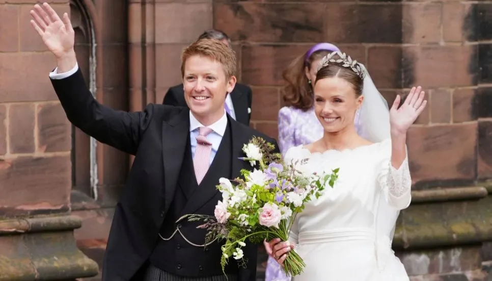 Prince William ushers at the wedding of Duke of Westminster