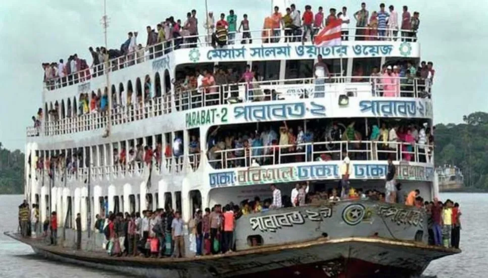 Over 2m to leave Dhaka by waterways for Eid-ul-Azha