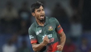 Bangladesh pacer Tanzim fined for on-field misconduct
