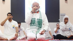 Modi leads yoga day celebration in Muslim-majority Kashmir