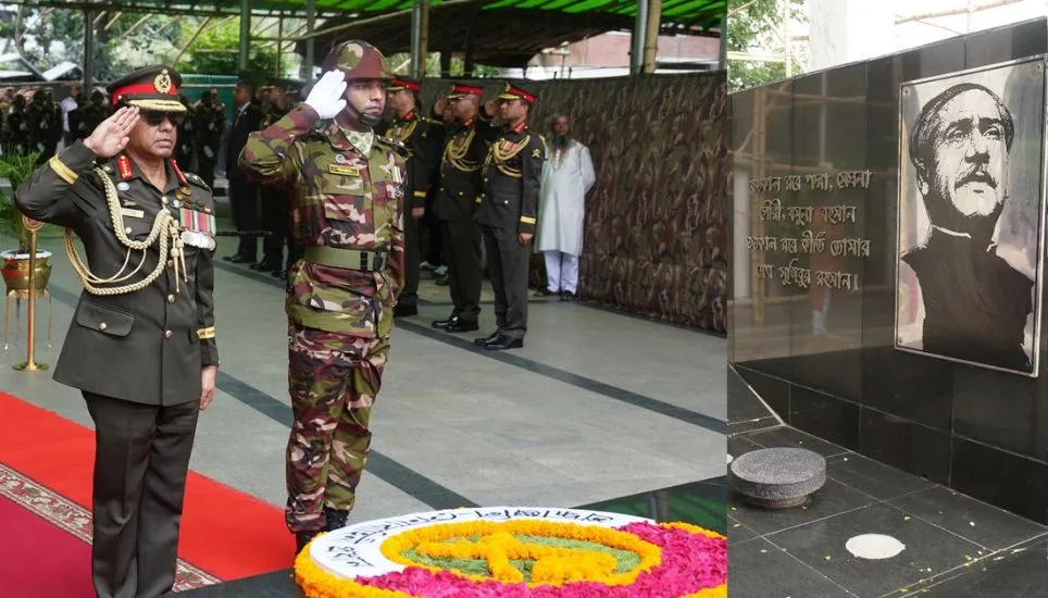 Army chief pays homage to Bangabandhu