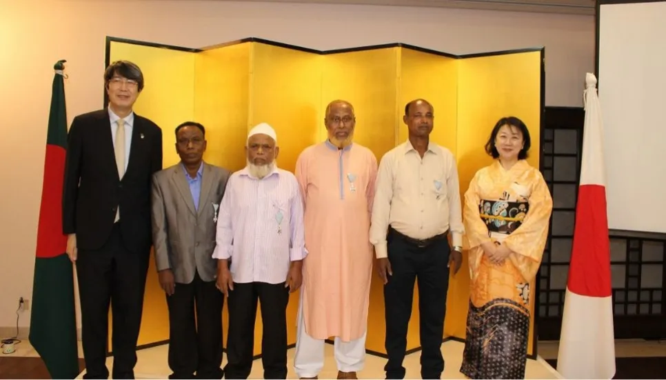 Japanese Embassy in Bangladesh honours 4 local ex-staff