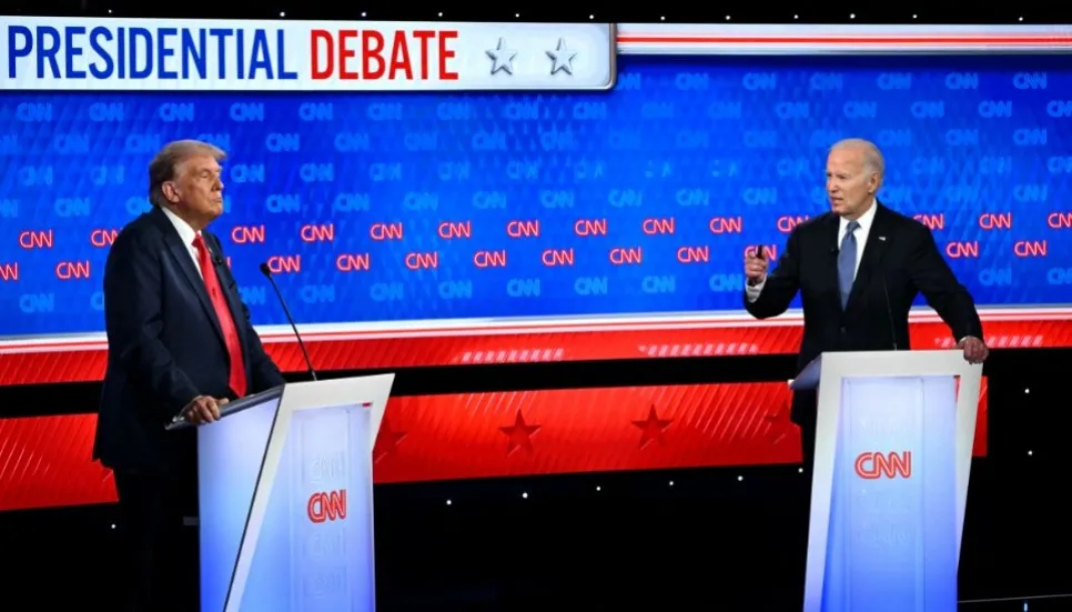 Forceful Trump, halting Biden clash in fiery presidential debate