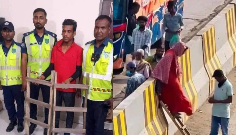 Man lends ladder to bus passengers, gets arrested